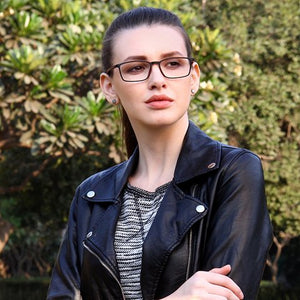 Black Rectangle Full Rim Unisex Eyeglasses by Lenskart Air Online-124829