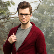 Load image into Gallery viewer, Black Rectangle Full Rim Unisex Eyeglasses by Lenskart Air Online-124830