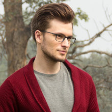 Load image into Gallery viewer, Black Rectangle Full Rim Unisex Eyeglasses by Lenskart Air Online-124830