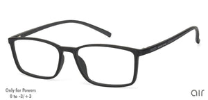Black Rectangle Full Rim Unisex Eyeglasses by Lenskart Air Online-124830