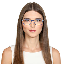Load image into Gallery viewer, Blue Rectangle Full Rim Unisex Eyeglasses by Lenskart Air Online-130305