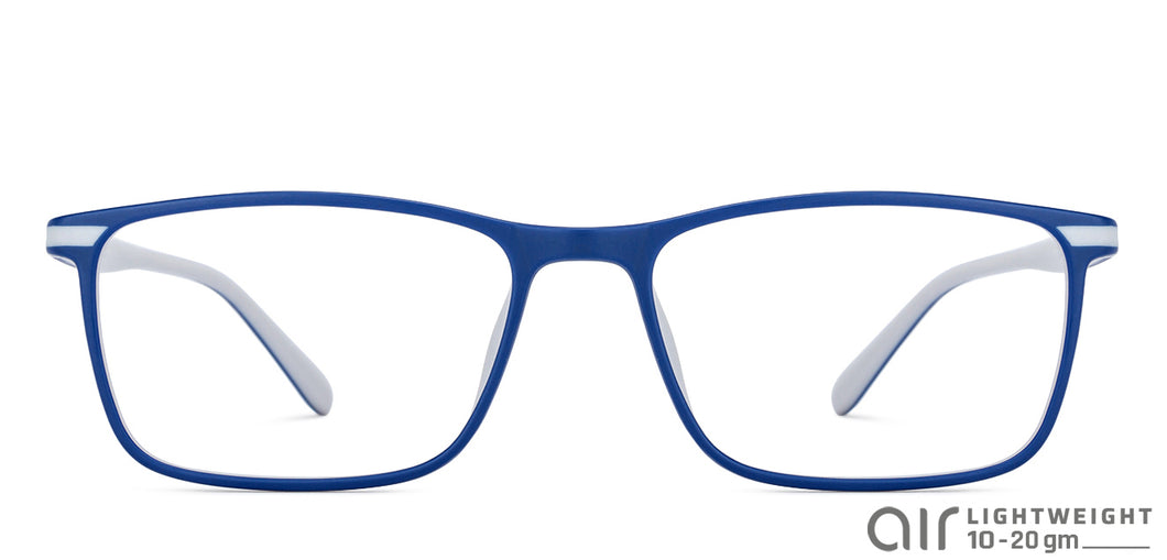Blue Rectangle Full Rim Unisex Eyeglasses by Lenskart Air Online-130305