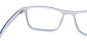 Blue Rectangle Full Rim Unisex Eyeglasses by Lenskart Air Online-130305