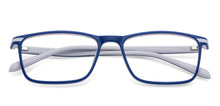 Load image into Gallery viewer, Blue Rectangle Full Rim Unisex Eyeglasses by Lenskart Air Online-130305