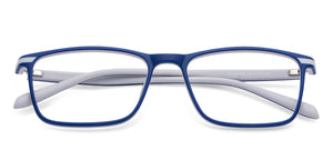 Blue Rectangle Full Rim Unisex Eyeglasses by Lenskart Air Online-130305