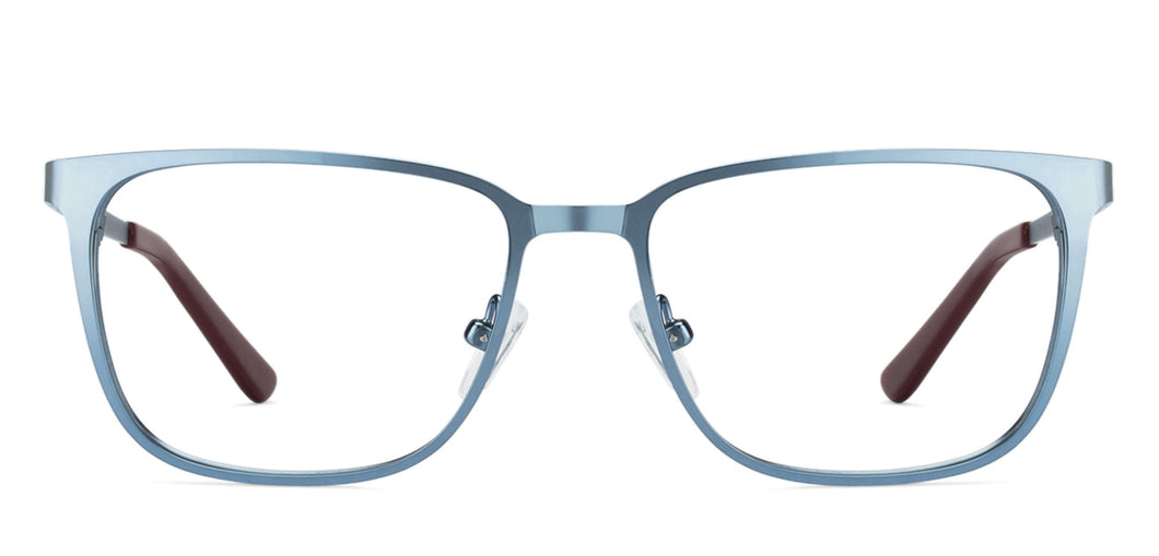Blue Rectangle Full Rim Unisex Eyeglasses by Vincent Chase Online-124852