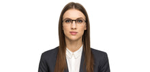 Load image into Gallery viewer, Gunmetal Rectangle Half Rim Unisex Eyeglasses by Vincent Chase VC-124873