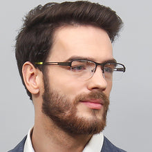 Load image into Gallery viewer, Gunmetal Rectangle Half Rim Unisex Eyeglasses by Vincent Chase VC-124873