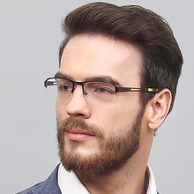 Load image into Gallery viewer, Gunmetal Rectangle Half Rim Unisex Eyeglasses by Vincent Chase VC-124873