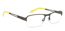 Load image into Gallery viewer, Gunmetal Rectangle Half Rim Unisex Eyeglasses by Vincent Chase VC-124873