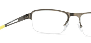 Gunmetal Rectangle Half Rim Unisex Eyeglasses by Vincent Chase VC-124873