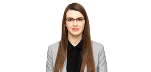 Blue Rectangle Half Rim Unisex Eyeglasses by Vincent Chase VC-124878