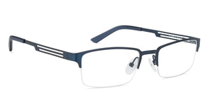 Blue Rectangle Half Rim Unisex Eyeglasses by Vincent Chase VC-124878