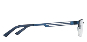 Blue Rectangle Half Rim Unisex Eyeglasses by Vincent Chase VC-124878