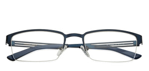 Blue Rectangle Half Rim Unisex Eyeglasses by Vincent Chase VC-124878