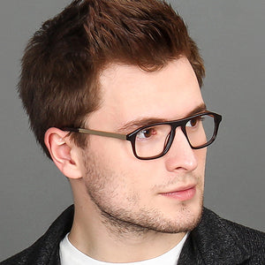 Brown Rectangle Full Rim Unisex Eyeglasses by Vincent Chase Online-124890