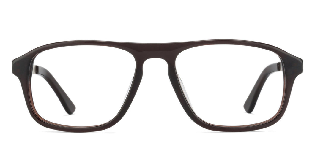 Brown Rectangle Full Rim Unisex Eyeglasses by Vincent Chase Online-124890
