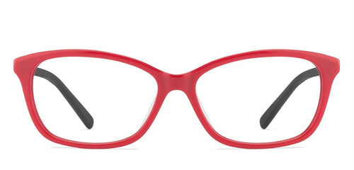 Red Rectangle Full Rim Narrow Unisex Eyeglasses by Vincent Chase Online-126049