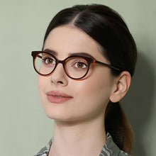 Load image into Gallery viewer, Brown Cat Eye Full Rim Women Eyeglasses by Vincent Chase VC-126077