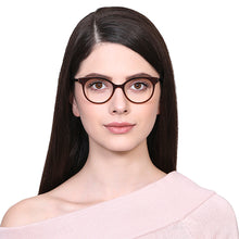 Load image into Gallery viewer, Brown Cat Eye Full Rim Women Eyeglasses by Vincent Chase VC-126077