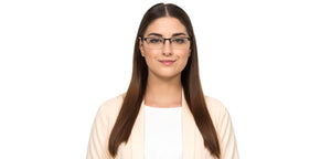 Black Rectangle Half Rim Unisex Eyeglasses by Lenskart Air Online-126340