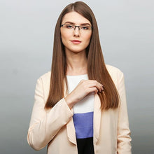 Load image into Gallery viewer, Black Rectangle Half Rim Unisex Eyeglasses by Lenskart Air Online-126340