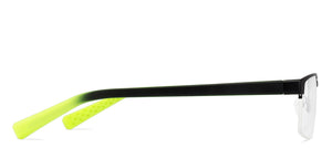 Black Rectangle Half Rim Unisex Eyeglasses by Lenskart Air Online-126340