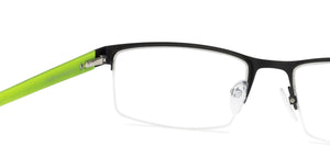 Black Rectangle Half Rim Unisex Eyeglasses by Lenskart Air Online-126340