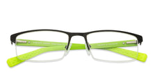 Load image into Gallery viewer, Black Rectangle Half Rim Unisex Eyeglasses by Lenskart Air Online-126340