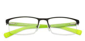 Black Rectangle Half Rim Unisex Eyeglasses by Lenskart Air Online-126340