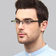 Load image into Gallery viewer, Black Rectangle Half Rim Unisex Eyeglasses by Lenskart Air Online-126340