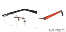 Load image into Gallery viewer, Brown Rectangle Rimless Unisex Eyeglasses by Lenskart Air Online-126343