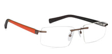 Load image into Gallery viewer, Brown Rectangle Rimless Unisex Eyeglasses by Lenskart Air Online-126343