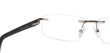 Load image into Gallery viewer, Brown Rectangle Rimless Unisex Eyeglasses by Lenskart Air Online-126343