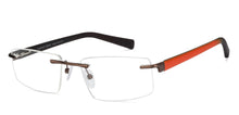 Load image into Gallery viewer, Brown Rectangle Rimless Unisex Eyeglasses by Lenskart Air Online-126343
