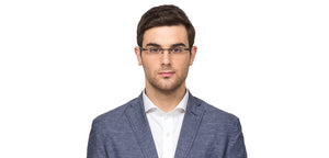 Black Rectangle Rimless Unisex Eyeglasses by Lenskart Air Online-126348