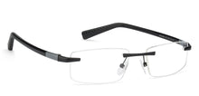 Load image into Gallery viewer, Black Rectangle Rimless Unisex Eyeglasses by Lenskart Air Online-126348