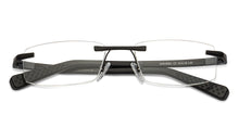 Load image into Gallery viewer, Black Rectangle Rimless Unisex Eyeglasses by Lenskart Air Online-126348