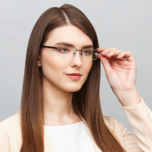 Load image into Gallery viewer, Black Rectangle Half Rim Unisex Eyeglasses by Lenskart Air Online-126361