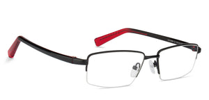 Black Rectangle Half Rim Unisex Eyeglasses by Lenskart Air Online-126361