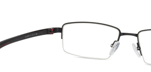 Black Rectangle Half Rim Unisex Eyeglasses by Lenskart Air Online-126361