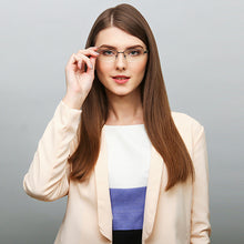 Load image into Gallery viewer, Black Rectangle Half Rim Unisex Eyeglasses by Lenskart Air Online-126365
