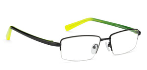 Black Rectangle Half Rim Unisex Eyeglasses by Lenskart Air Online-126365