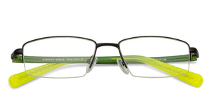 Black Rectangle Half Rim Unisex Eyeglasses by Lenskart Air Online-126365