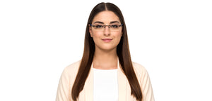 Gunmetal Rectangle Rimless Unisex Eyeglasses by Vincent Chase VC-126367