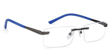 Load image into Gallery viewer, Gunmetal Rectangle Rimless Unisex Eyeglasses by Vincent Chase VC-126367