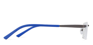 Gunmetal Rectangle Rimless Unisex Eyeglasses by Vincent Chase VC-126367