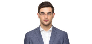 Grey Rectangle Rimless Unisex Eyeglasses by Lenskart Air Online-126375