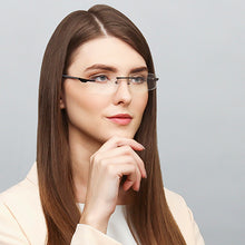 Load image into Gallery viewer, Grey Rectangle Rimless Unisex Eyeglasses by Lenskart Air Online-126375