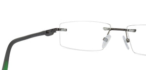 Grey Rectangle Rimless Unisex Eyeglasses by Lenskart Air Online-126375